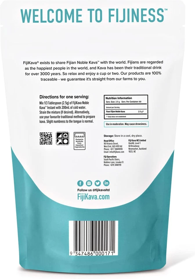 FijiKava Instant Kava Kava Powder 250g – Premium Noble Kava Root Powder fro - image 2 of 4