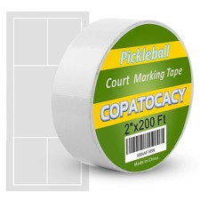 Pickleball Court Tape 2" x 200 ft Outdoor Marking Kit White Easy Remove