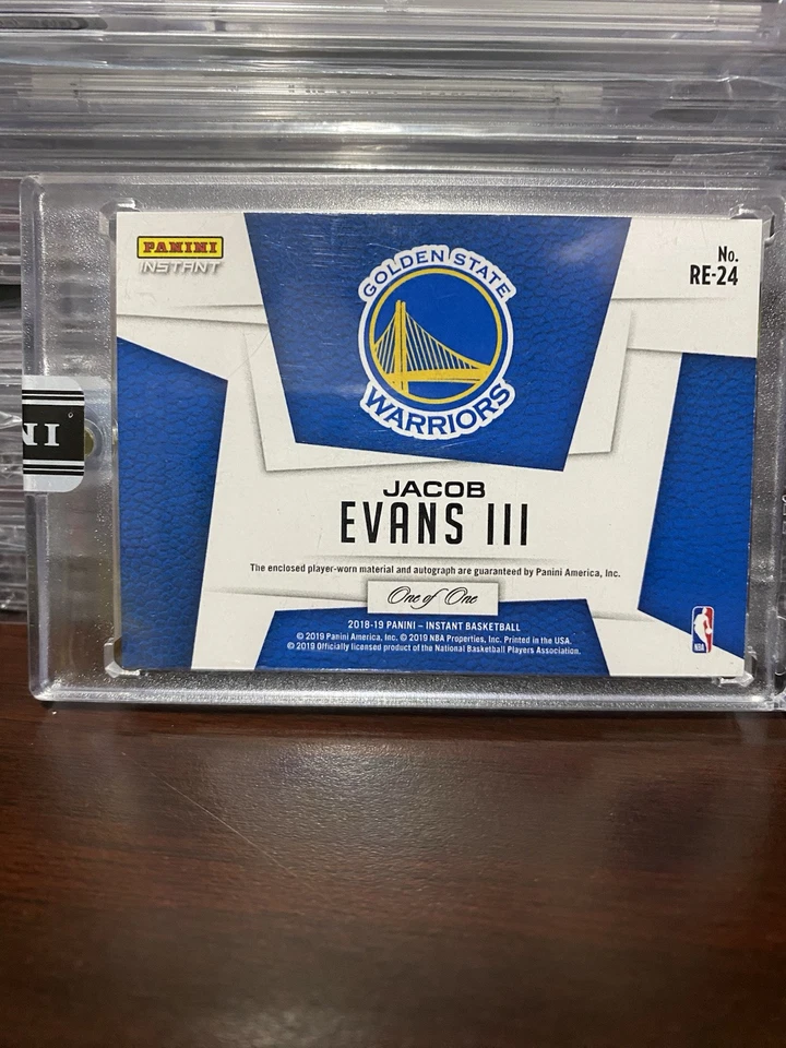 2018-19 Panini Instant - Rookie Patch Autograph Jacob Evans III RC 1/1 - Image 4 of 4