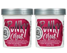 PUNKY COLOUR Semi Permanent Hair Conditioning Color ROSE RED (3.5oz) - 2pc Combo