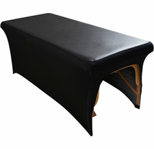 Massage Table Cover for Massage Table, Black Solid Color, Unisex