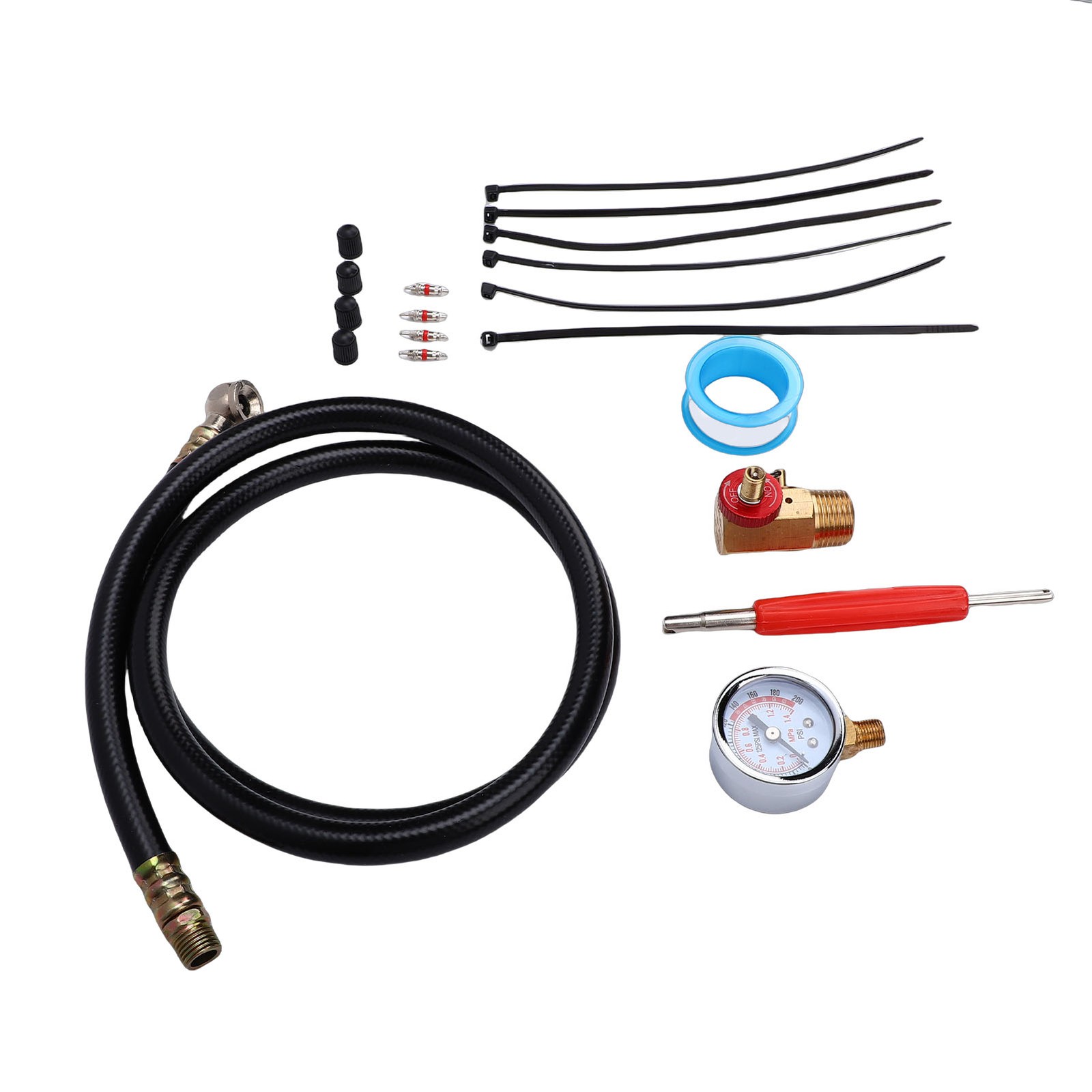 200PSI NPT Dial PVC Hose Bypass Valve Air Tank Repair Kit For RV Premium