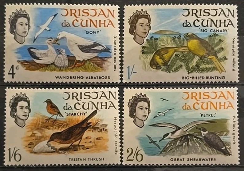 Tristan Da Cunha Scott 116-119 Birds  1968 VF MNH