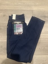 Women  s Lee Classic Fit Riders Straight Leg Slimmer 14 Medium Dark Jeans Denim