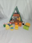 Vintage Fisher-Price Play Family A-Frame House #990 w/ Figures & Accessories