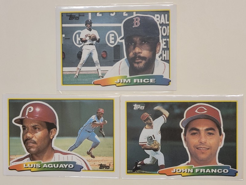 3 Card Lot- 1988 Topps Big ⚾️ (Luis Aguayo, Jim Rice, & John Franco)