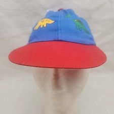 Cap Dinosaur Pattern Stretch Back Kids Ball Hat Dino Blue Colorful Kid Dazzle
