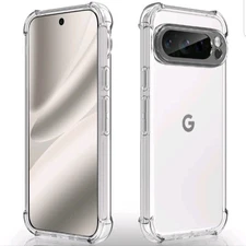 Google Pixel 10/10 Pro/10 Pro XL Shockproof Case Clear Slim Rugged Bumper Cover