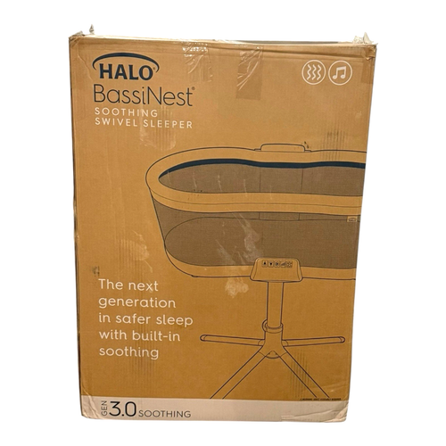 HALO BassiNest Swivel Sleeper 3.0 – Baby Bassinet, Soothing, Grey – OPEN BOX