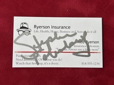 Stephen Tobolowsky Signed Ned Ryerson Business Card Groundhog Day Autograph