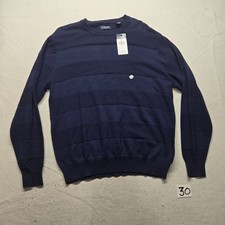  NEW Chaps Polo 1/4 Zip blue Long Sleeve Pullover Sweater Adult Men's XL NEW 