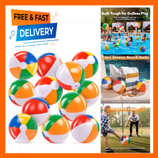 12 Inch Inflatable Beach Balls Bulk Pack, Pool Party Toys for Kids Adults