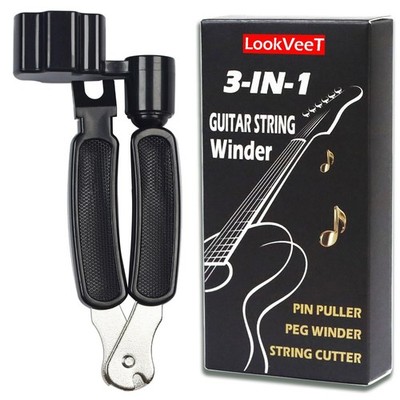 Guitar String Winder, Cutter and Bridge Pin Puller 3-in-1 Tool For blue 