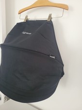 NO FRAME Evenflo Litemax 35 Black Baby Car Seat Fabric Canopy SunShade Black