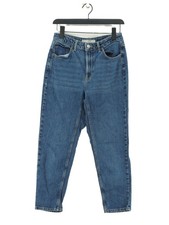 Topshop Women's Jeans W 23 in; L 30 in Blue Cotton with Polyester Mom