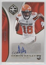 2018 Panini Limited Rookie Auto 15/199 Damion Ratley #177 Auto 0b5