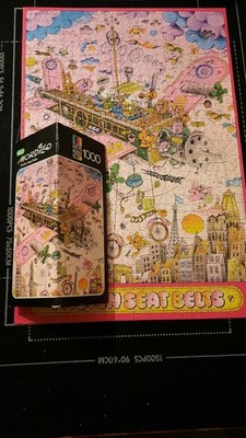 Heye Mordillo Puzzle Fasten Seat Belts 1981, 1000 Teile, Vintage