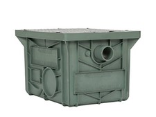 grease trap interceptor MiFab Lil Max gray plastic, 35 gpm, 10.6-gallon capacity