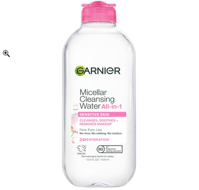 Garnier Micellar Water, Hydrating Facial Cleanser 13.5 Fl Oz (400mL), 1 Count