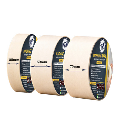 Beige Abdeckband 25 mm 50 mm 75 mm x 50 m | Malerdekorband saubere Kante