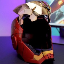 Iron Man Gold MK5 Helmet Electronic Voice Activated Open Close Mask Autoking New