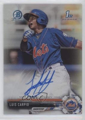 2017 Bowman Chrome Prospect Refractor /499 Luis Carpio #CPA-LCA Auto a8r