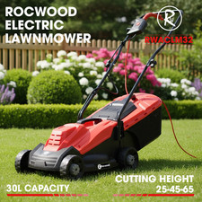 Electric Lawnmower Rotary Lawn Mower RocwooD 1200W 32cm 320mm Corded