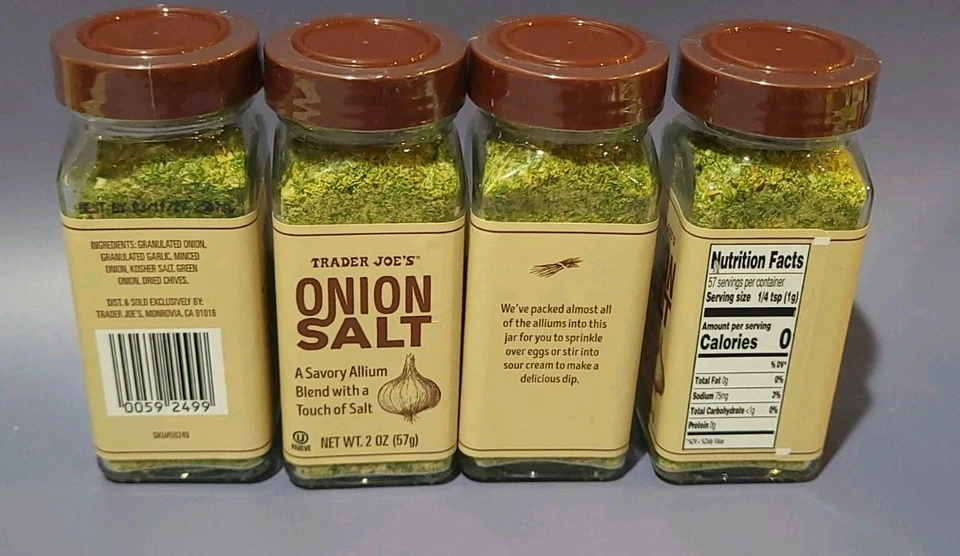 4 X TRADER JOE'S CEBOLLA SAL ESPECIA 2 OZ  Foto 2 de 3