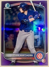 2025 Bowman Draft - Chrome Josiah Hartshorn #BDC-21 Purple Refractor /250 (RC)