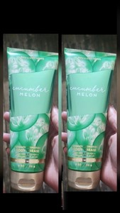 2 New Cucumber Melon from bath and body works body cream 8 oz 