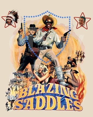 Blazing Saddles (1974) Poster Schlüsselkunst 10x8 Foto
