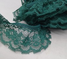 Dark Green Floral Lace Trim 5 Yards 2.25" Wide For Sewing  Crafting I-12