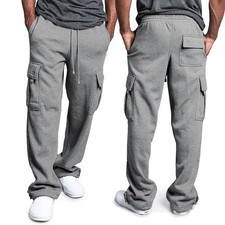 Men Pants Cargo Sweatpants Pro Club Trousers Tracksuit Bottoms Jogging MLXLXXL   