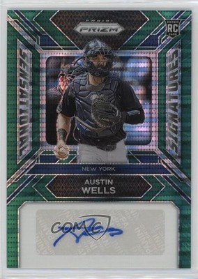 2024 Panini Prizm Sensational Signatures Green Pulsar /25 Austin Wells Auto 0m89