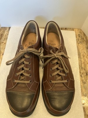 FINN COMFORT Germany Maseru Saddle Brown Leather Shoes Men s Size 7.5