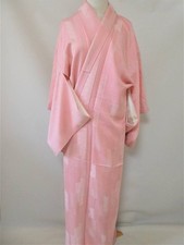 Kimono Small Pattern Pink Used 146cm Length 63cm Sleeve Japan