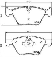 P 06 036 Brembo Bremsbelagsatz, Scheibenbremse FüR Bmw, BMW (Brilliance)