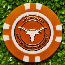 Texas Longhorns Golf Ball Marker Magnetic Poker Chip New