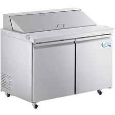 46 3/4" 2 Door Stainless Steel ADA Height Refrigerated Sandwich Prep Table