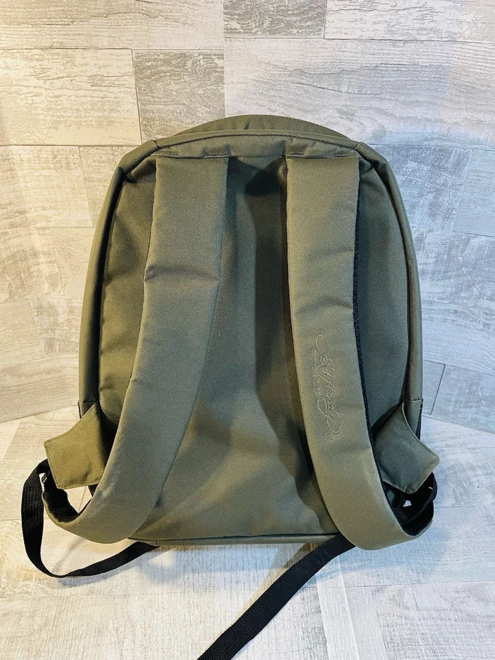 Mochila De Colección Y2K Ed Hardy Tamaño Completo Verde Llameante Calavera Espadas Nueva Sin Etiquetas Foto 2 de 4