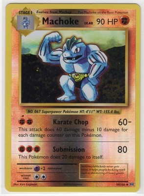 2016 Pokémon: Machoke reverse holo 58/108 XY: evolutions NM