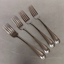 Oneida Satin Sand Dune Dinner Forks 4 Stainless Steel 7-1/2"
