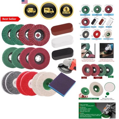 Polishing Kit Buffing Wheels Discs Compounds for Metal Wood Marble