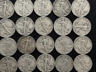 FULL $10 ROLL WALKING LIBERTY SILVER HALF DOLLARS - OPENING BID 10% BELOW MELT