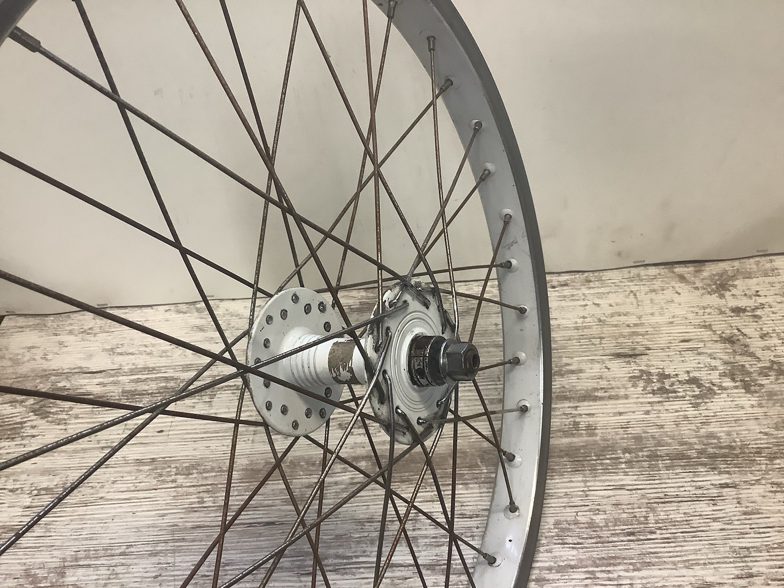Old School Bmx Gt Super lace Wheelset Ukai Hoops Original Paint,Decals 36 Spoke