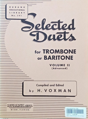 H. Voxman-Selected Duets for Trombone or Baritone-Vol.2-Rubank Library -Nr. 8773