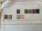 Germany Sachsen album page of stamps folded  B4255