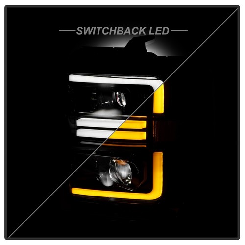 For 2008-2014 Ford E150 Switchback Sequential LED Projector Headlights Headlamps - Picture 7 of 10