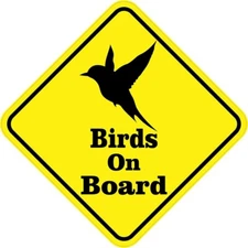 5in x 5in Silhouette Birds On Board Magnet Car Truck Vehicle Magnetic Sign