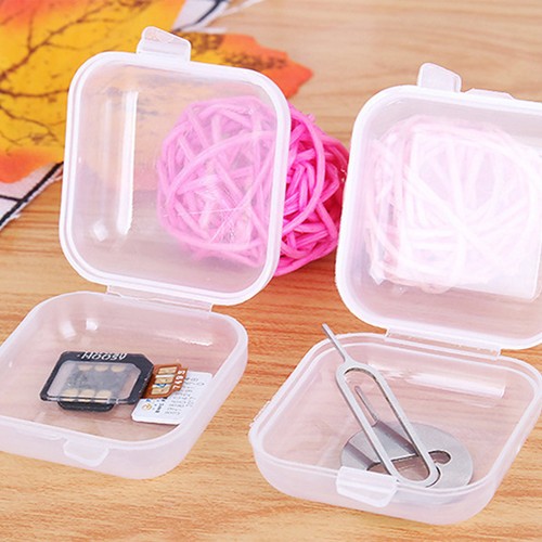 20/100Pcs Mini Clear Plastic Box Jewelry Earrings Rings Container Storage Box AU - Picture 2 of 14